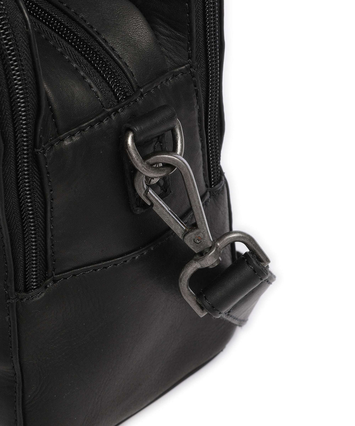 The Chesterfield Brand Wax Pull Up Cow Ezra Handbag black