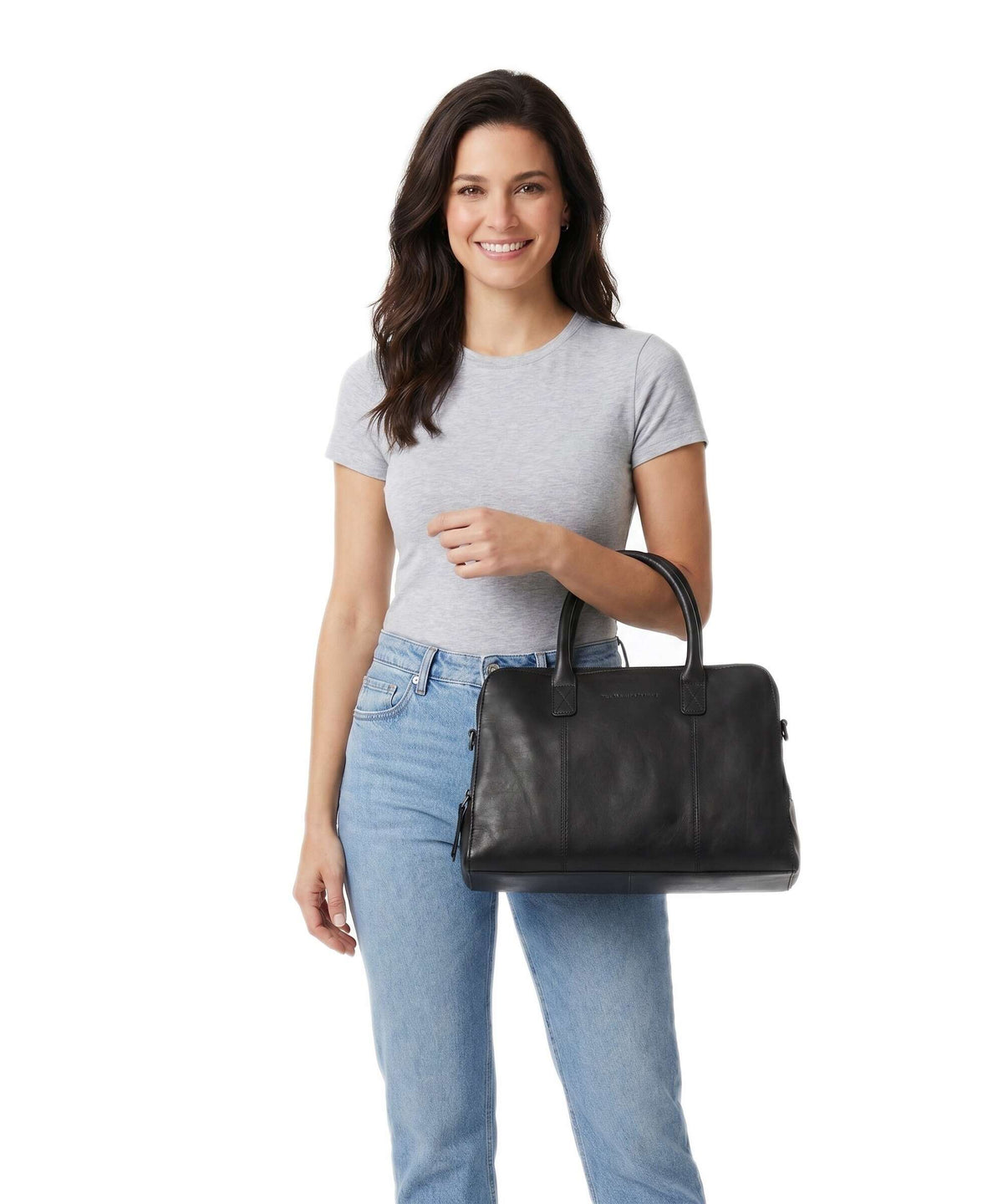 The Chesterfield Brand Wax Pull Up Cow Layton Handbag black