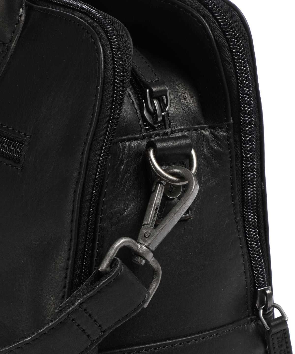 The Chesterfield Brand Wax Pull Up Cow Layton Handbag black