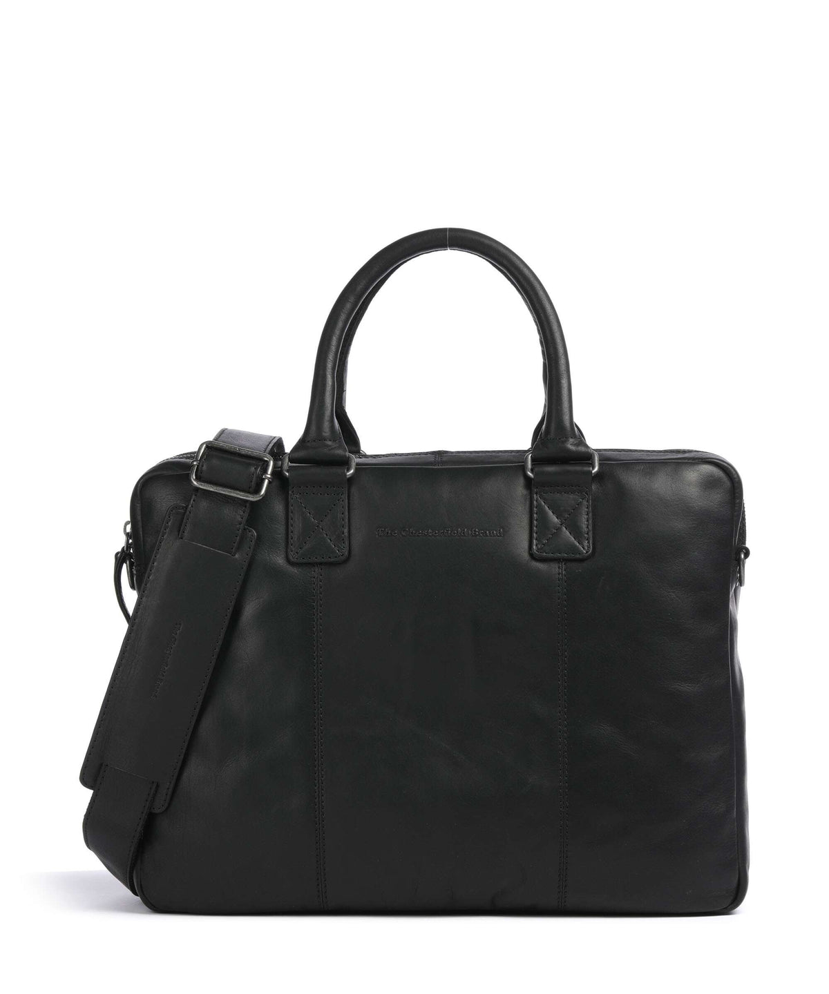 The Chesterfield Brand Wax Pull Up Cow Fabian Briefcase black