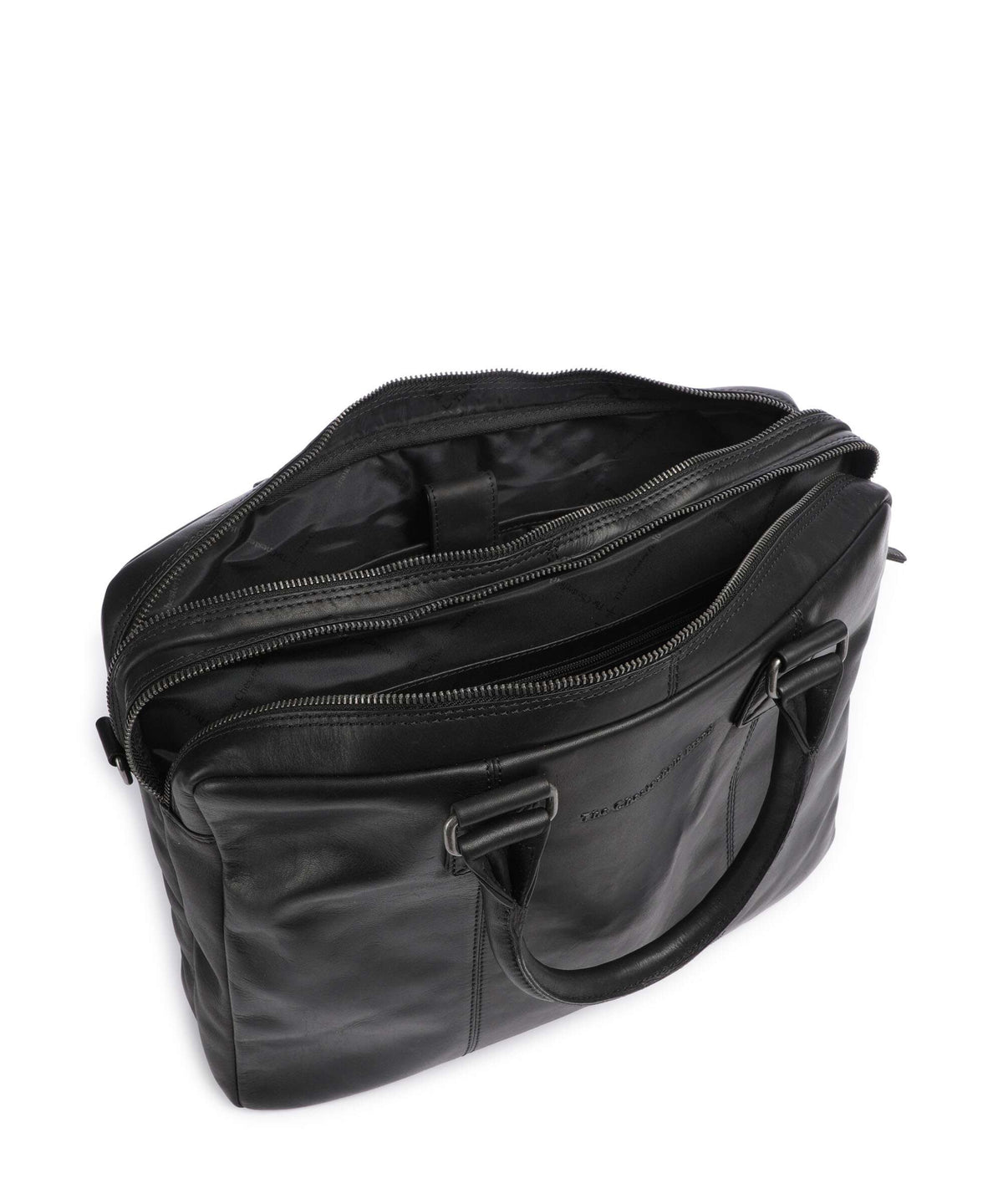 The Chesterfield Brand Wax Pull Up Cow Fabian Briefcase black