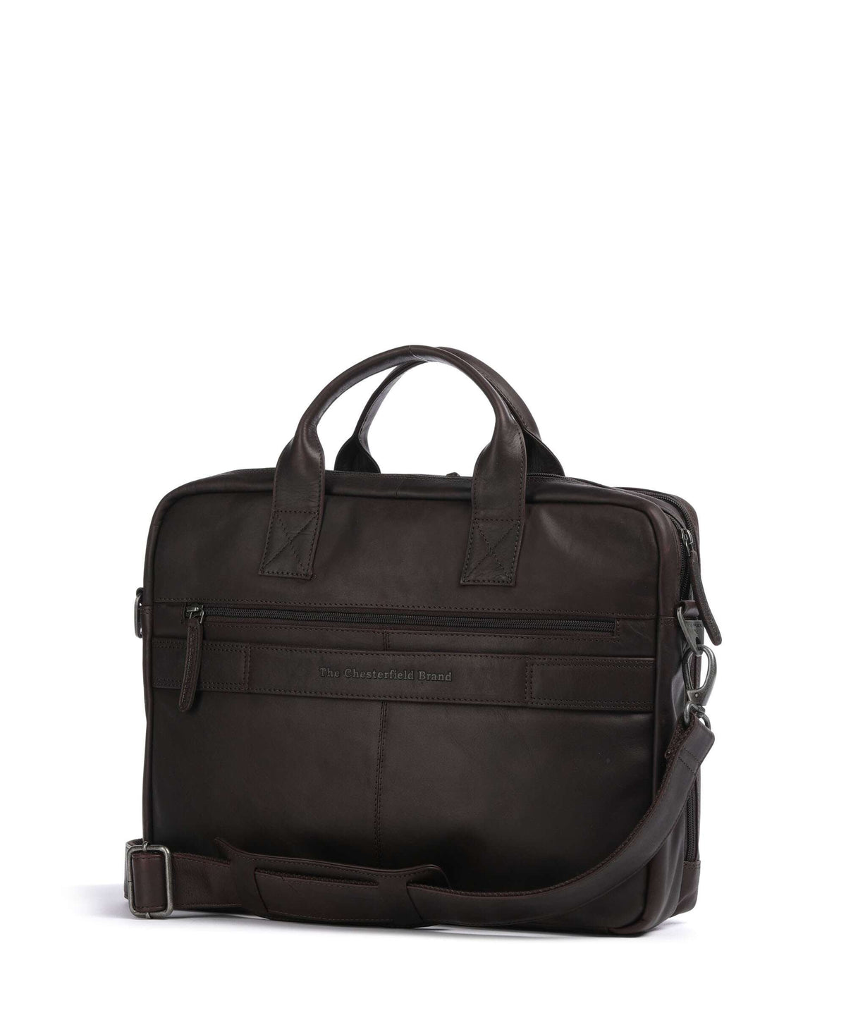 The Chesterfield Brand Cow Wax Pull Up Frazer Briefcase brown