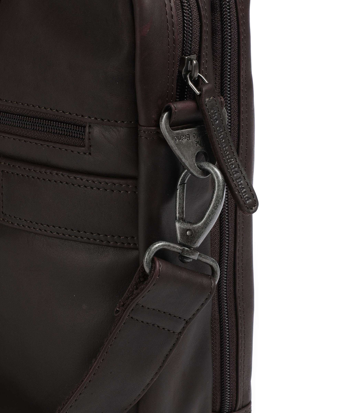 The Chesterfield Brand Cow Wax Pull Up Frazer Briefcase brown