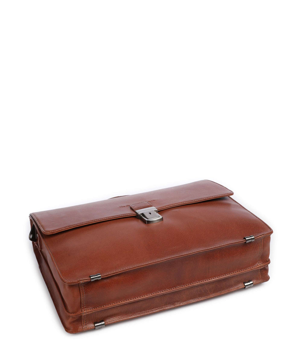The Chesterfield Brand Novum Salvatore Briefcase cognac