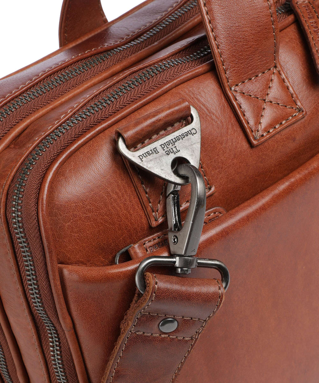 The Chesterfield Brand Novum Iseo Briefcase cognac