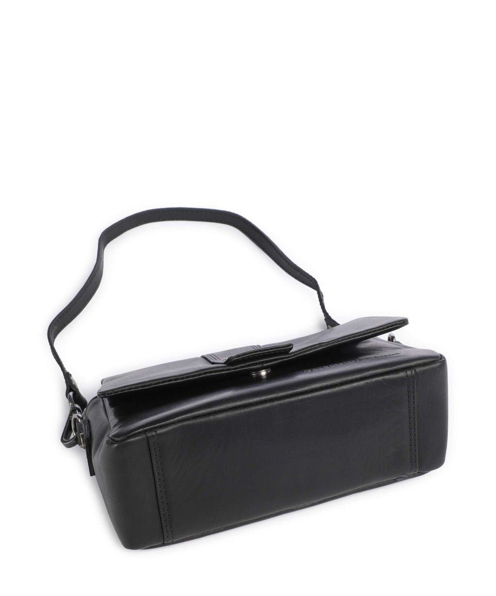 The Chesterfield Brand Wax Pull Up Cow Clifden Shoulder bag black