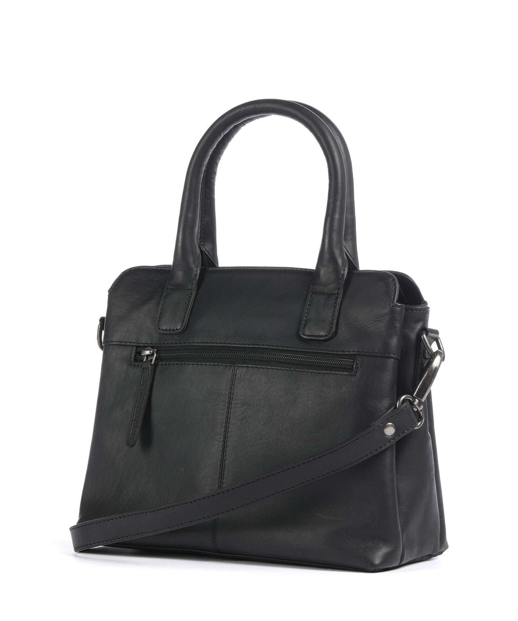 The Chesterfield Brand Wax Pull Up Cow Hermosa Handbag black