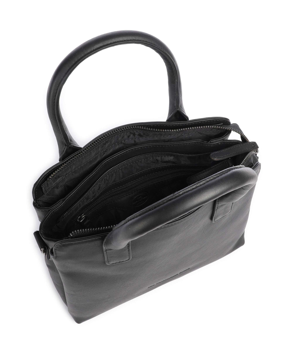 The Chesterfield Brand Wax Pull Up Cow Hermosa Handbag black