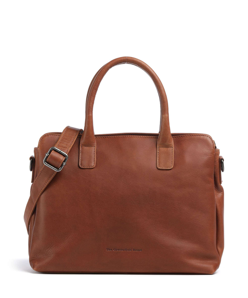 The Chesterfield Brand Wax Pull Up Cow Valmonte Handbag cognac