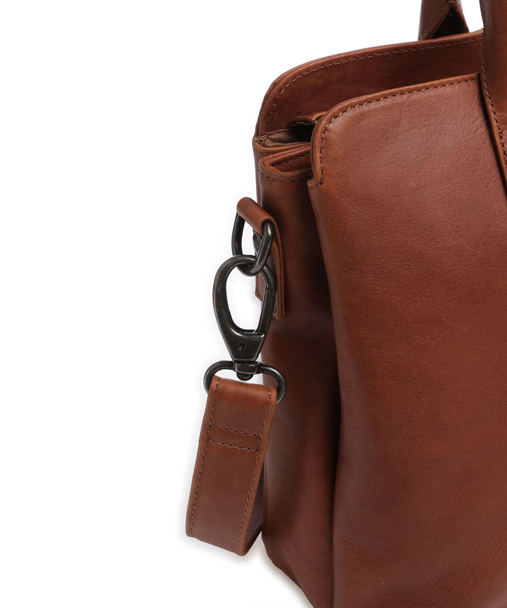 The Chesterfield Brand Wax Pull Up Cow Valmonte Handbag cognac