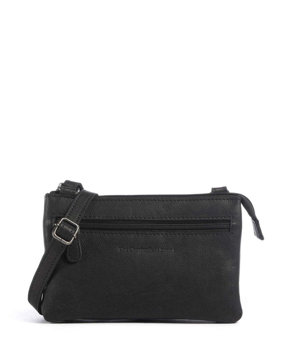 The Chesterfield Brand Washed Waxed Cow Osaka Crossbody bag black