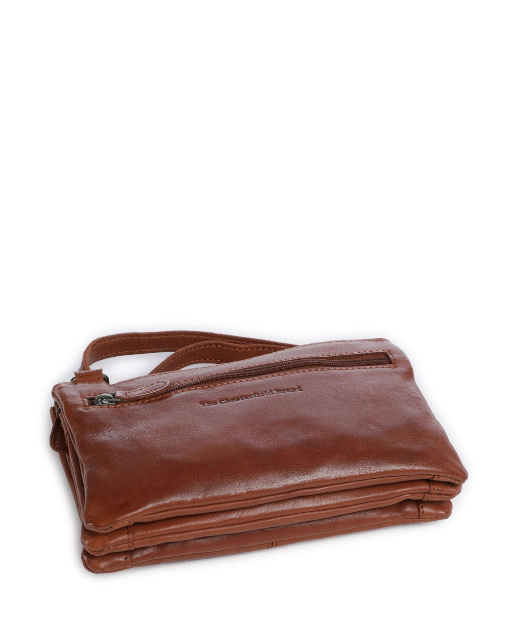 The Chesterfield Brand Washed Waxed Cow Osaka Crossbody bag cognac