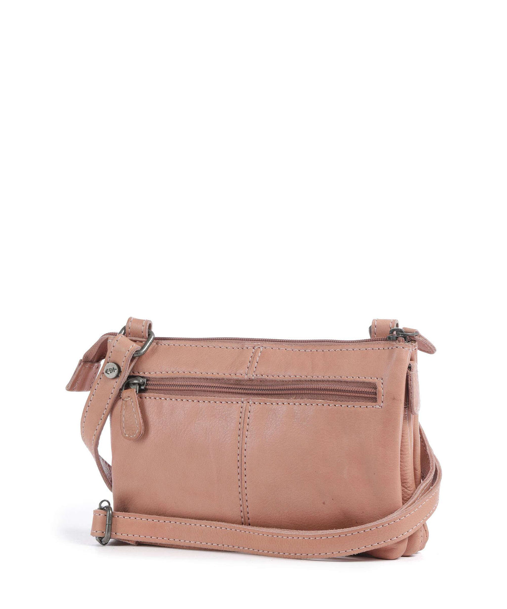 The Chesterfield Brand Washed Waxed Cow Osaka Crossbody bag vintage rose