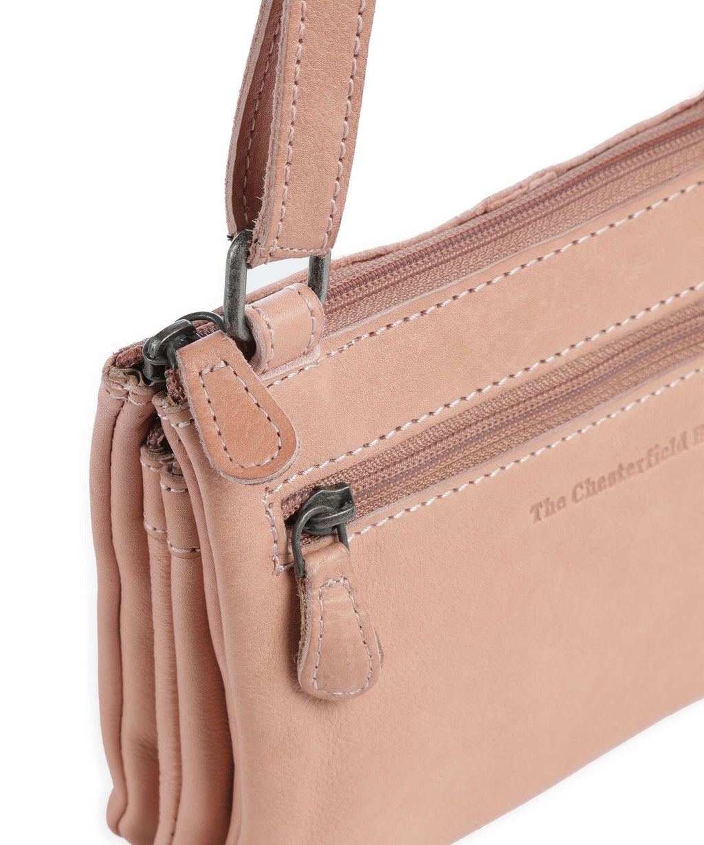 The Chesterfield Brand Washed Waxed Cow Osaka Crossbody bag vintage rose