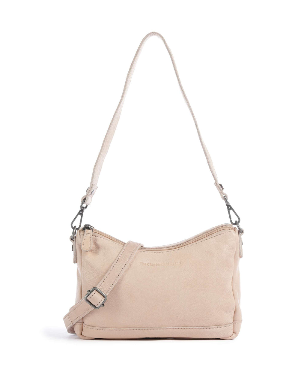 The Chesterfield Brand Washed Waxed Cow Irving Shoulder bag beige