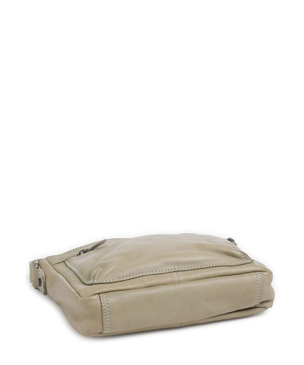 The Chesterfield Brand Washed Waxed Cow Aston Crossbody bag ocean blue