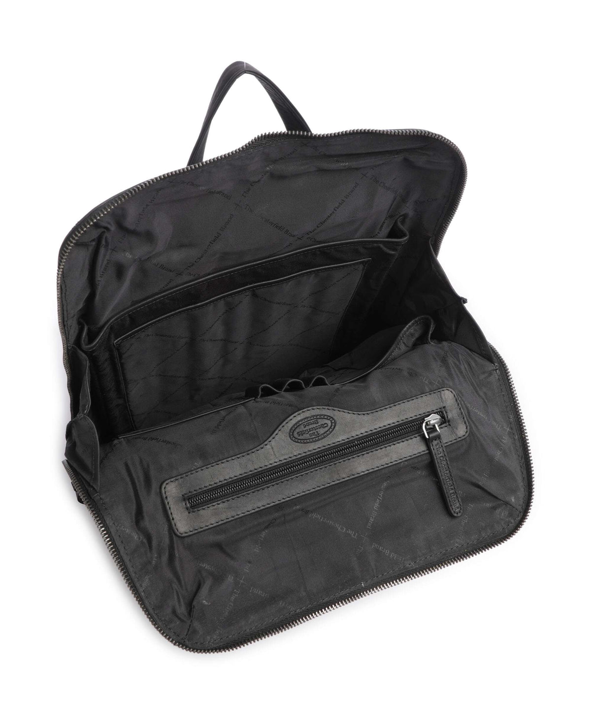 The Chesterfield Brand Wax Pull Up Cow Filmore Backpack black