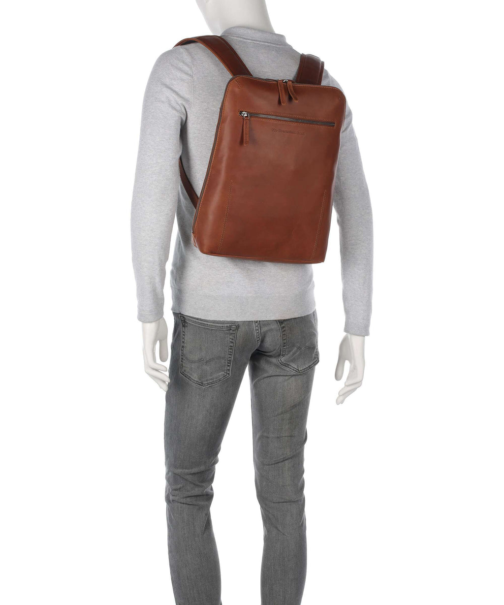 The Chesterfield Brand Wax Pull Up Cow Filmore Backpack cognac