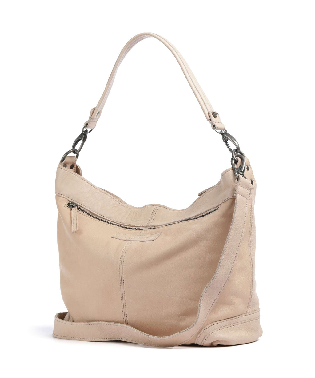 The Chesterfield Brand Washed Waxed Cow Bolivia Hobo bag beige
