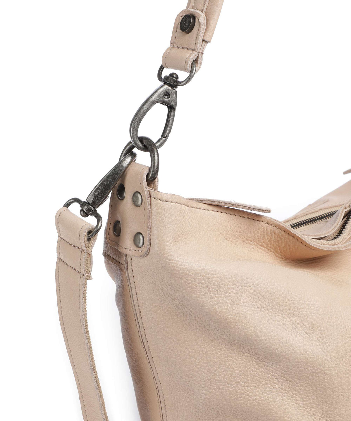 The Chesterfield Brand Washed Waxed Cow Bolivia Hobo bag beige