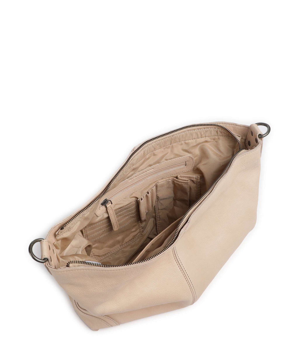 The Chesterfield Brand Washed Waxed Cow Bolivia Hobo bag beige