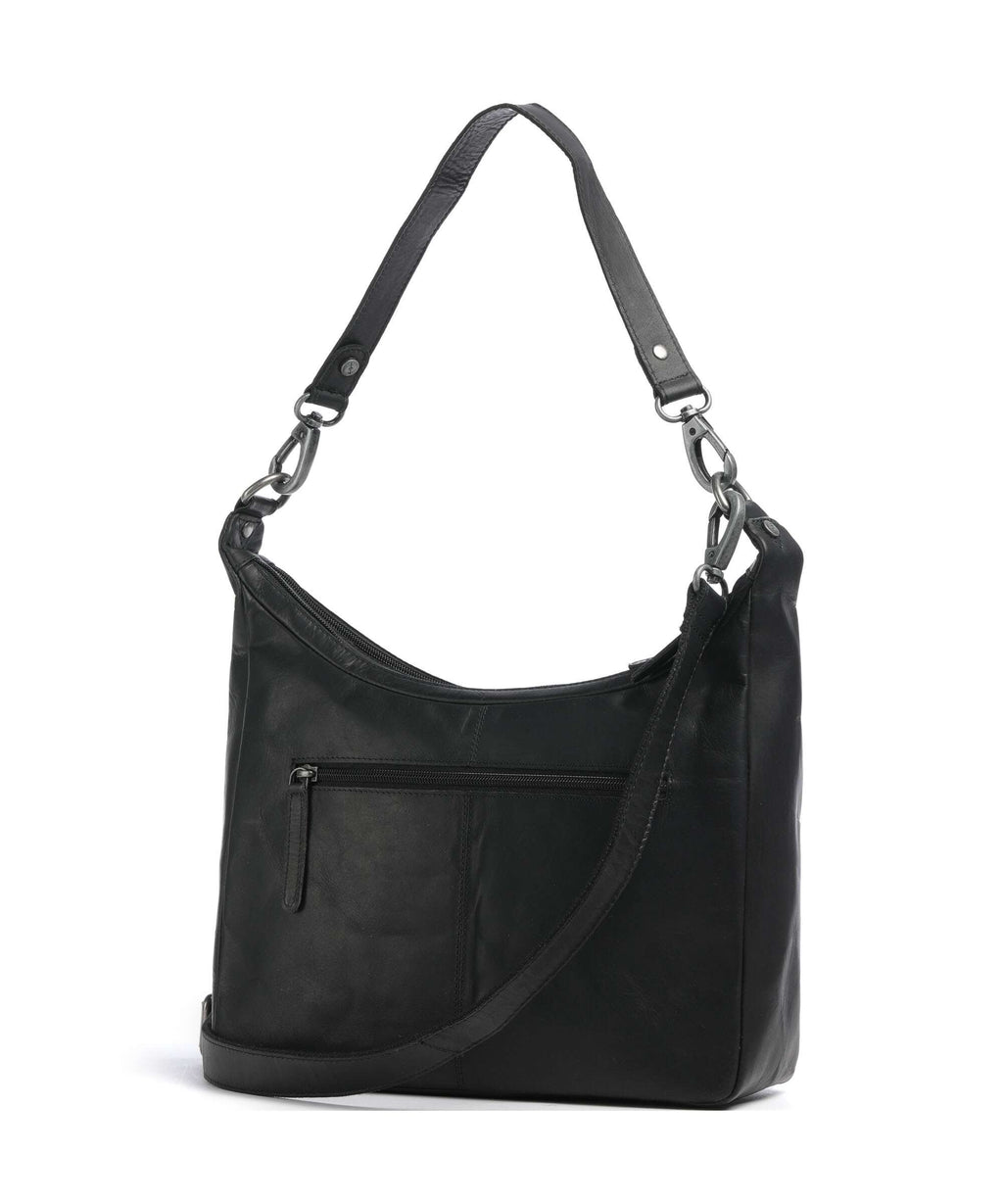 The Chesterfield Brand Wax Pull Up Cow Olvia Hobo bag black