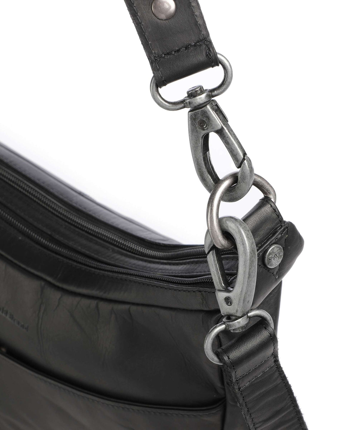 The Chesterfield Brand Wax Pull Up Cow Olvia Hobo bag black