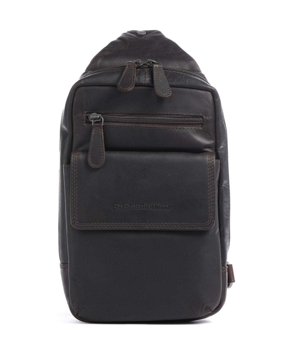 The Chesterfield Brand Wax Pull Up Cow Turelle Sling bag brown