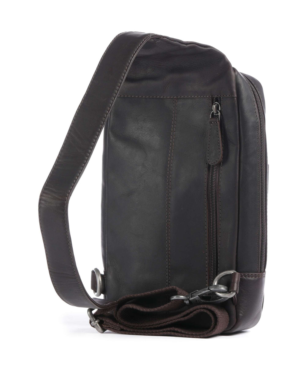 The Chesterfield Brand Wax Pull Up Cow Turelle Sling bag brown