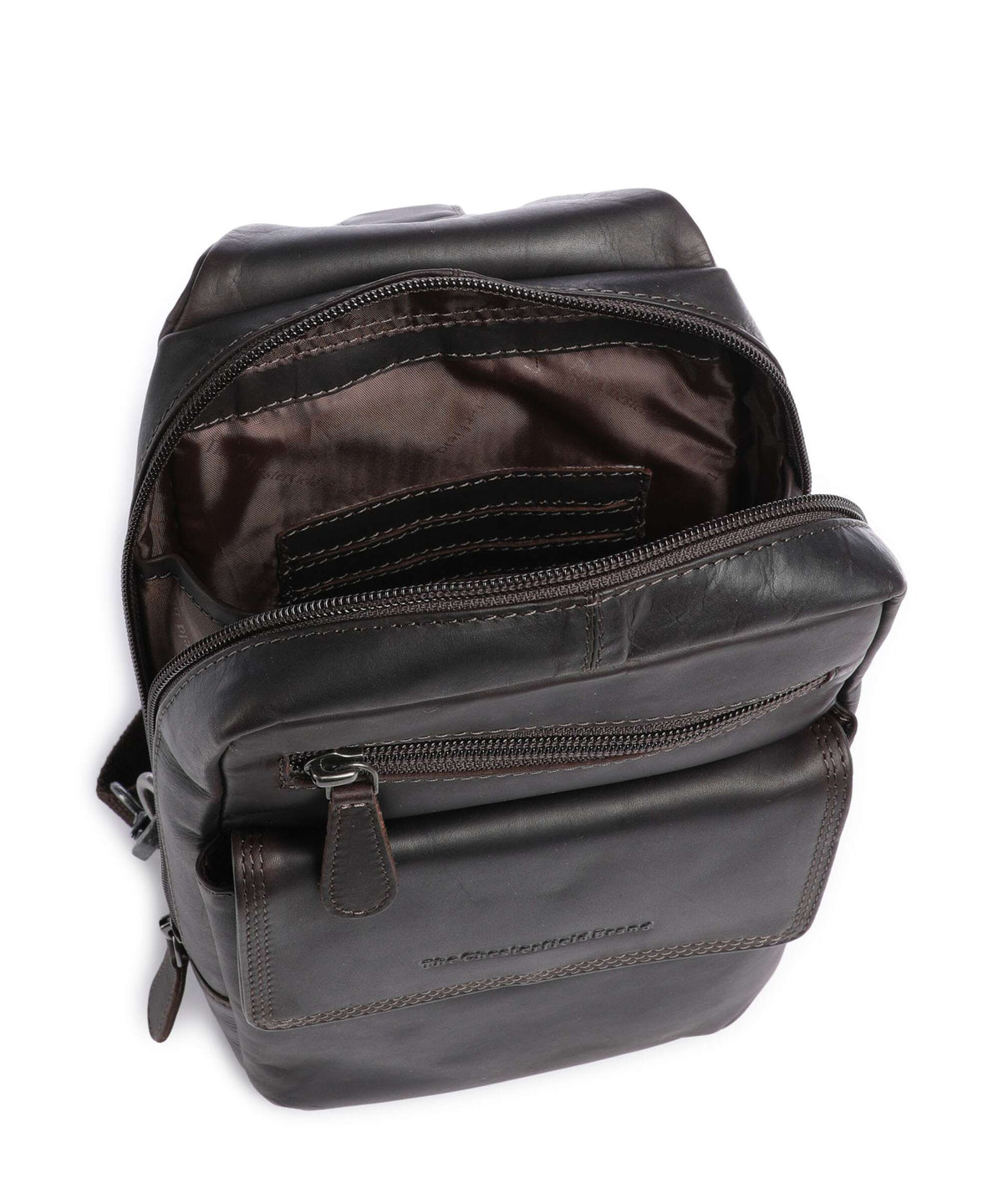 The Chesterfield Brand Wax Pull Up Cow Turelle Sling bag brown