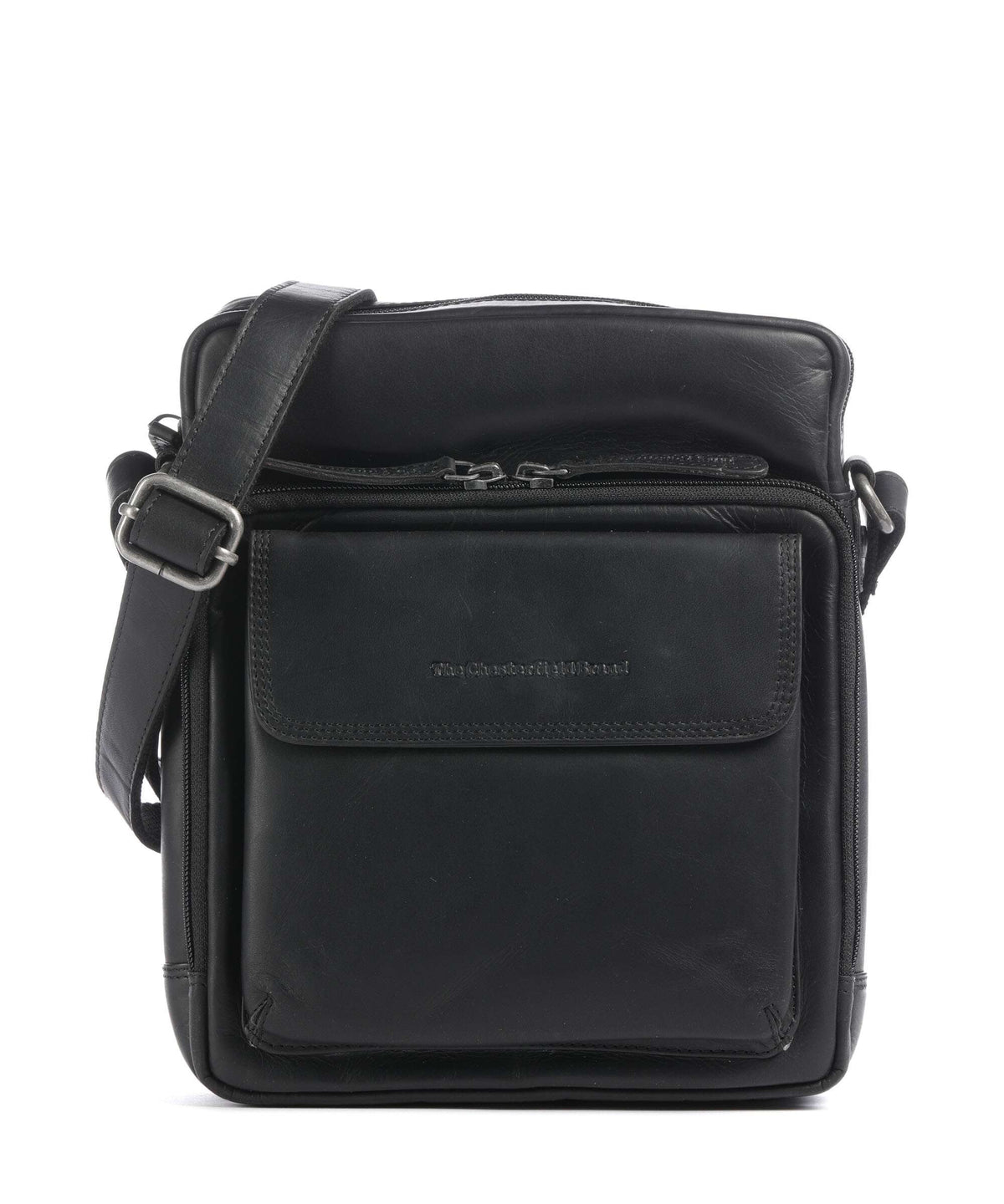 The Chesterfield Brand Wax Pull Up Cow Montira Crossbody bag black