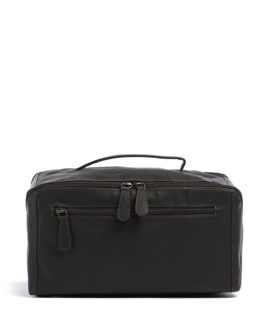 The Chesterfield Brand Wax Pull Up Cow Trevia Toiletry bag brown