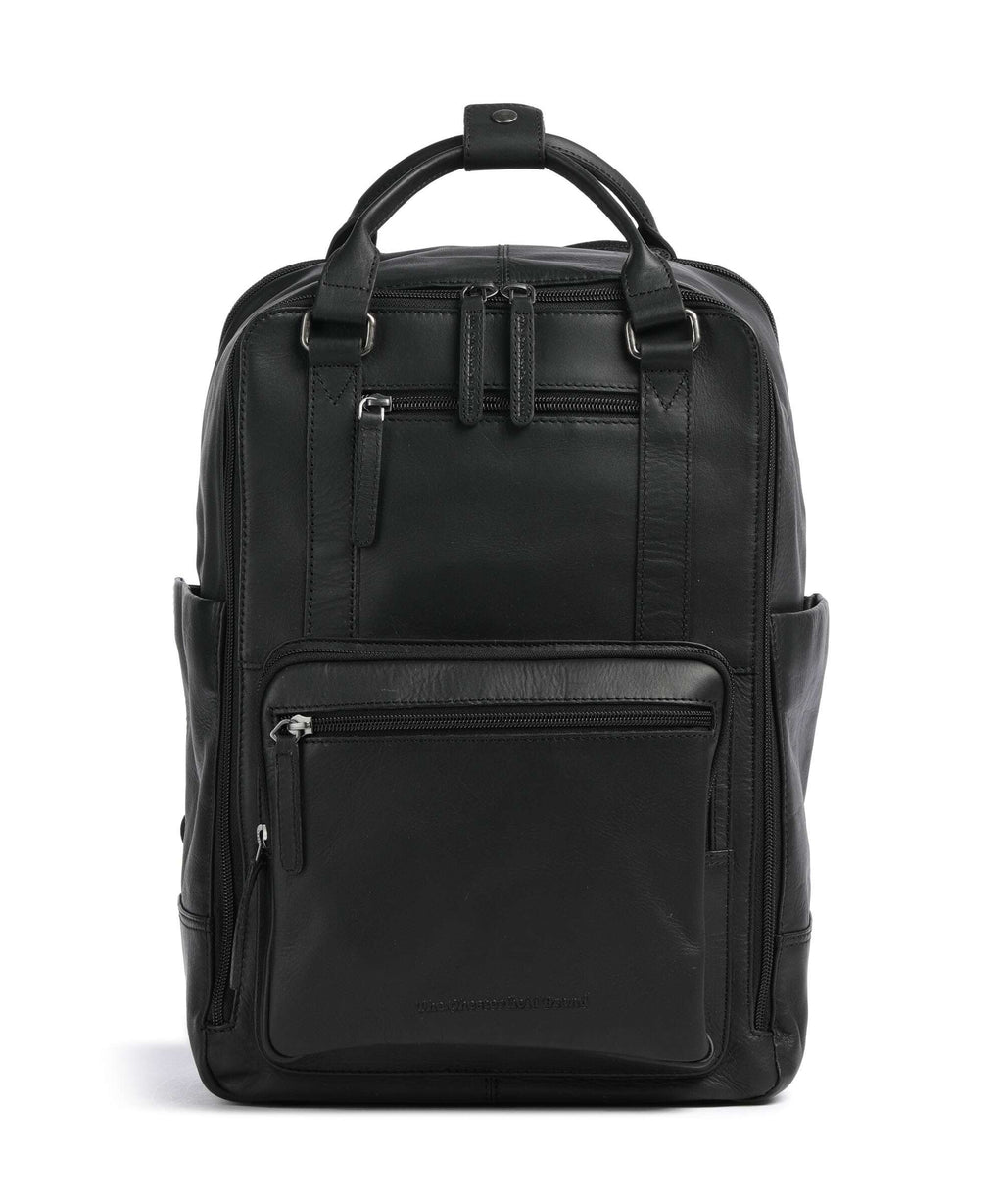 The Chesterfield Brand Wax Pull Up Cow Calden Backpack black