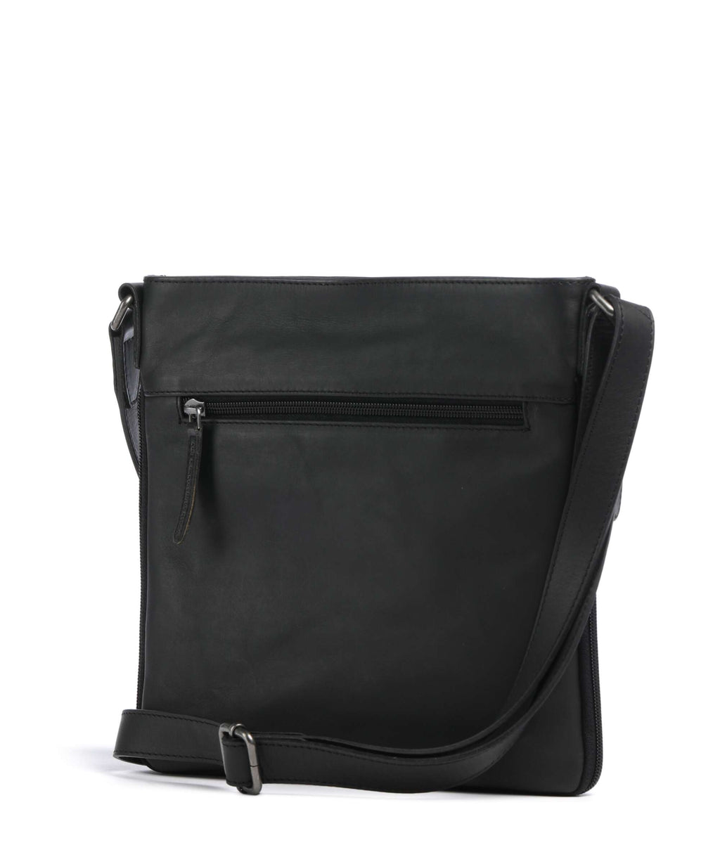 The Chesterfield Brand Wax Pull Up Cow Mirea Crossbody bag black