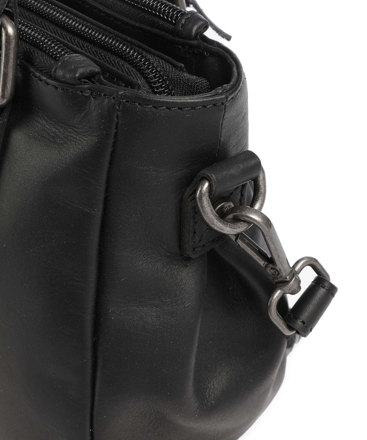 The Chesterfield Brand Wax Pull Up Cow Fenja Handbag black