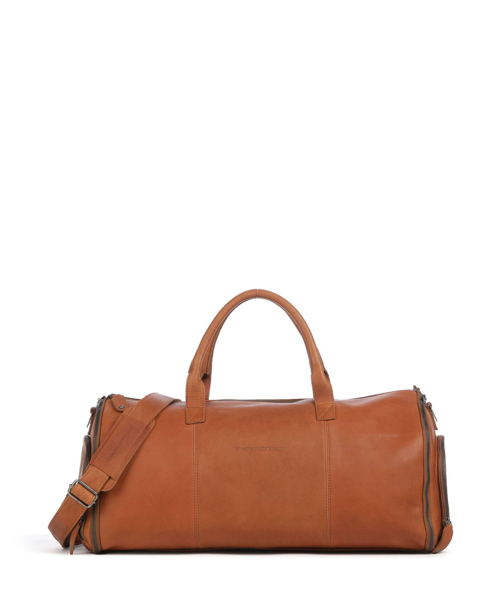 The Chesterfield Brand Wax Pull Up Cow Finlay Weekend bag cognac