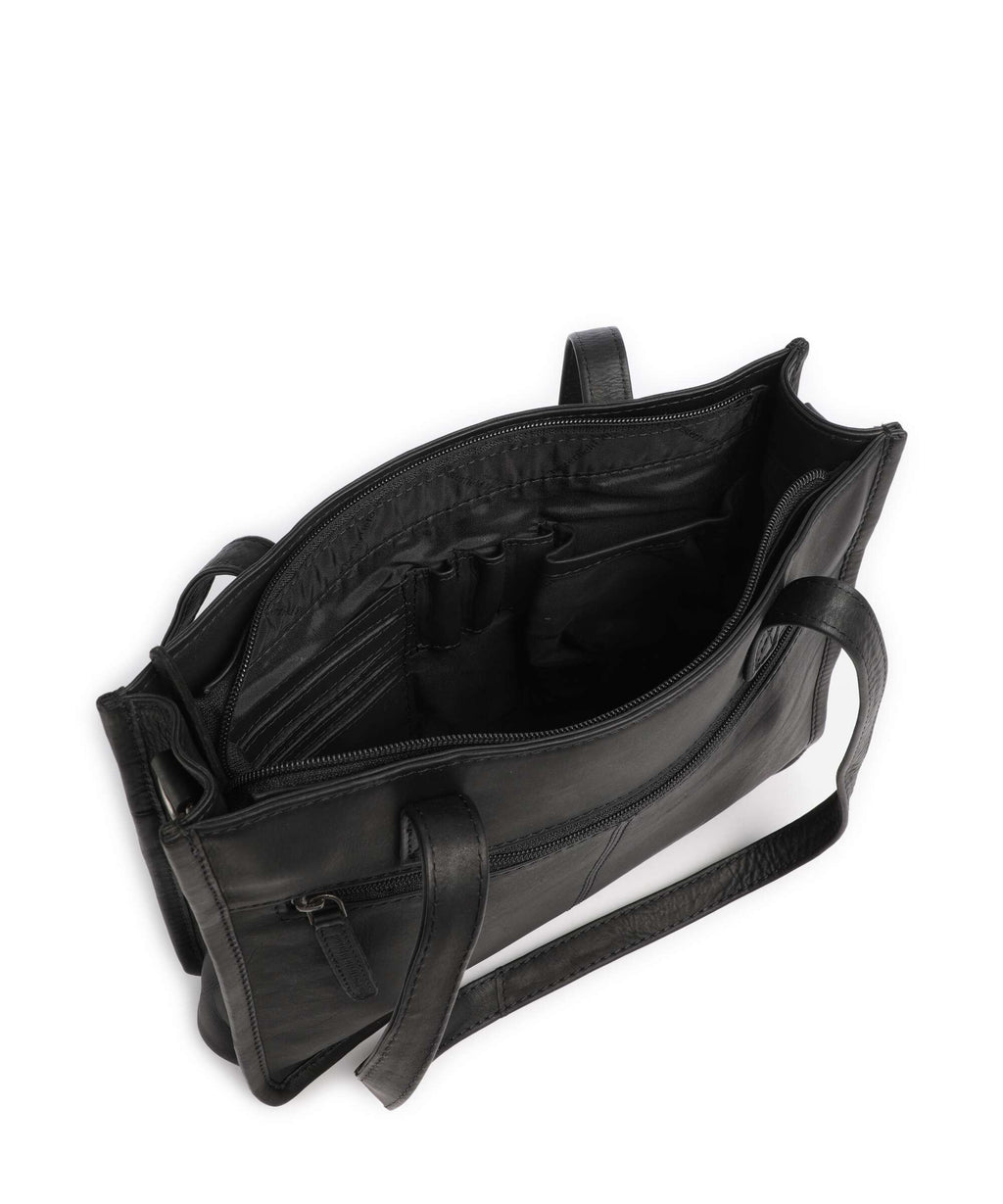 The Chesterfield Brand Wax Pull Up Cow Estella Tote bag black