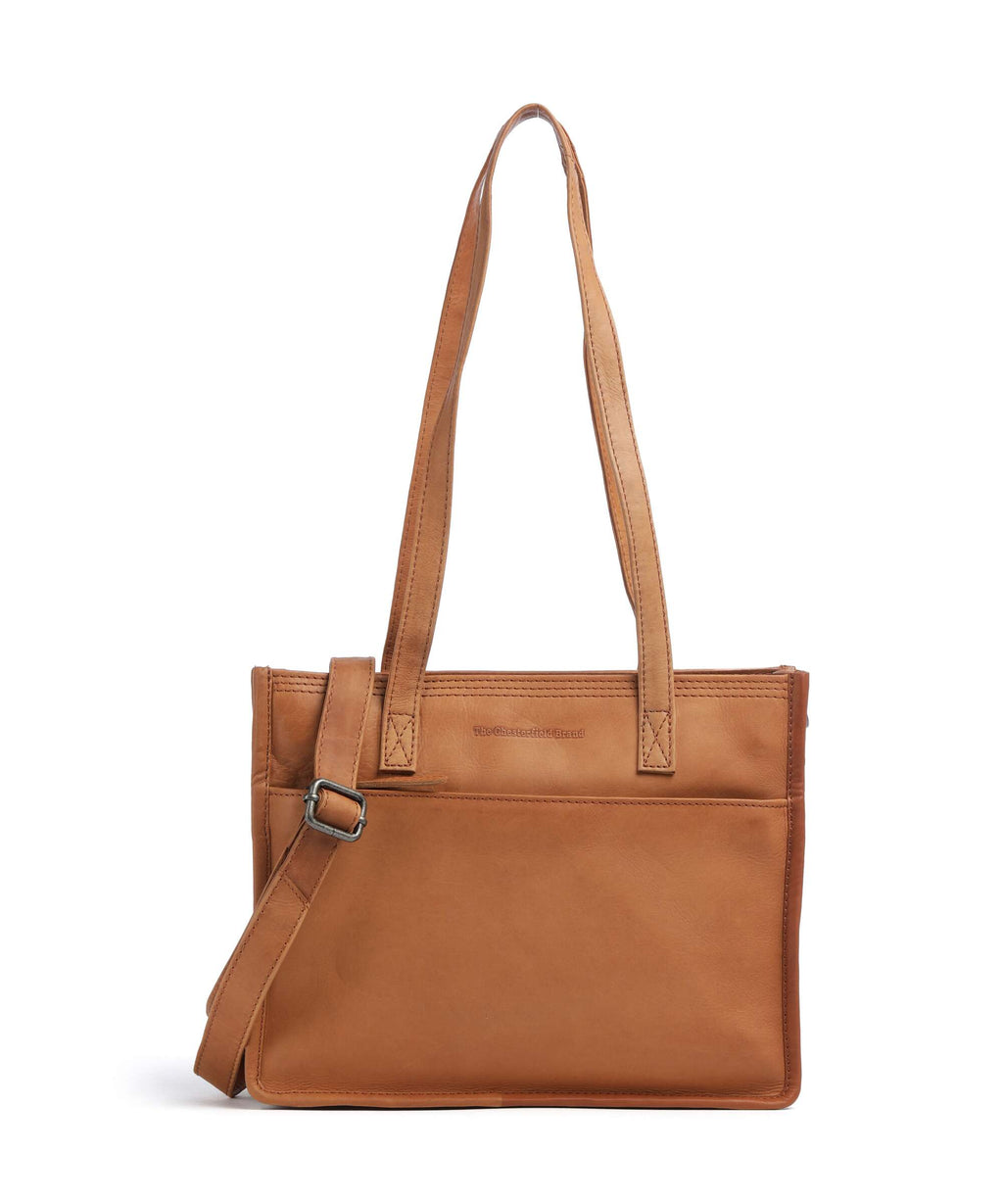 The Chesterfield Brand Wax Pull Up Cow Estella Tote bag cognac
