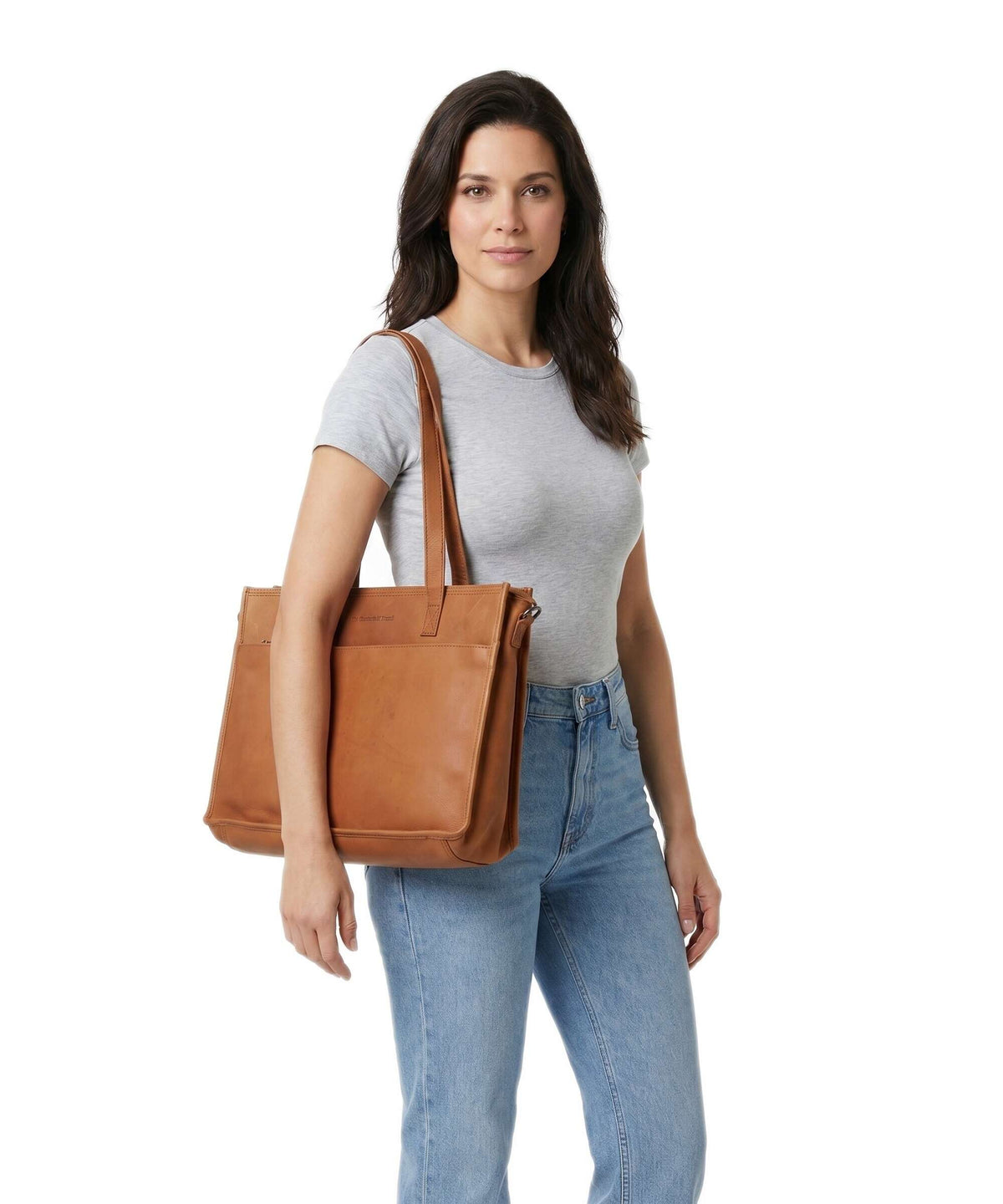The Chesterfield Brand Wax Pull Up Cow Adana Tote bag cognac