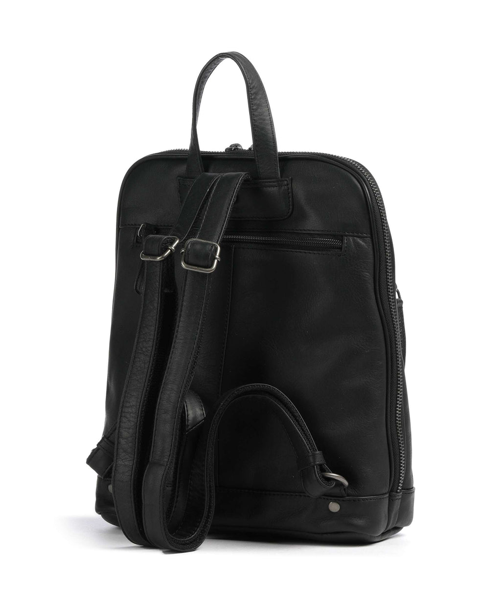 The Chesterfield Brand Wax Pull Up Cow Floran Backpack black