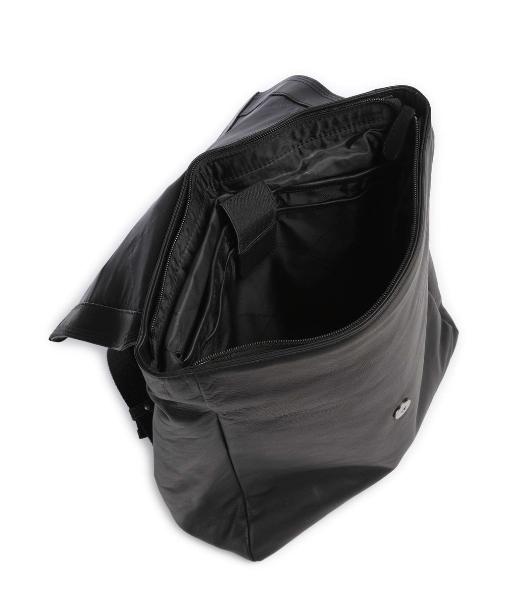 The Chesterfield Brand Wax Pull Up Cow Farrow Backpack black