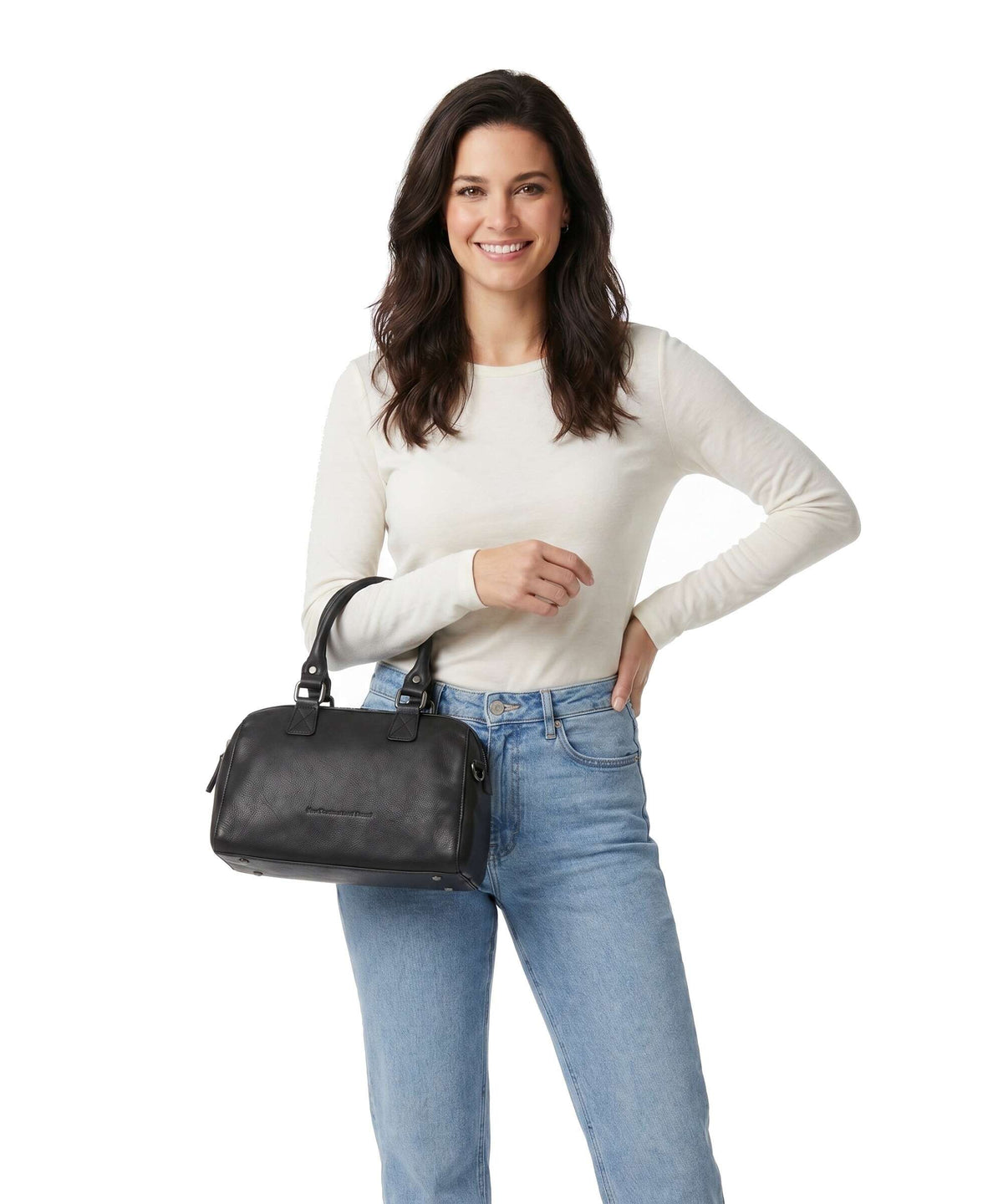 The Chesterfield Brand Wax Pull Up Cow Dalford Handbag black