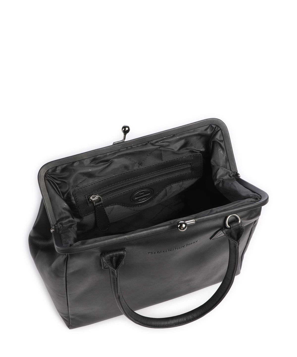 The Chesterfield Brand Wax Pull Up Cow Dorin Shoulder bag black