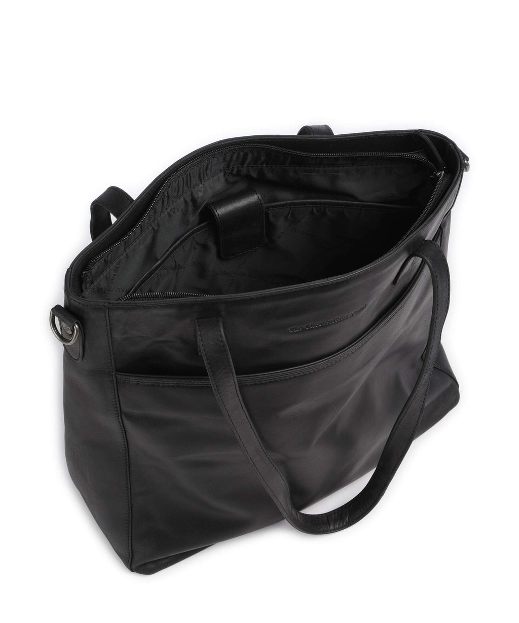 The Chesterfield Brand Wax Pull Up Cow Mosel Tote bag black
