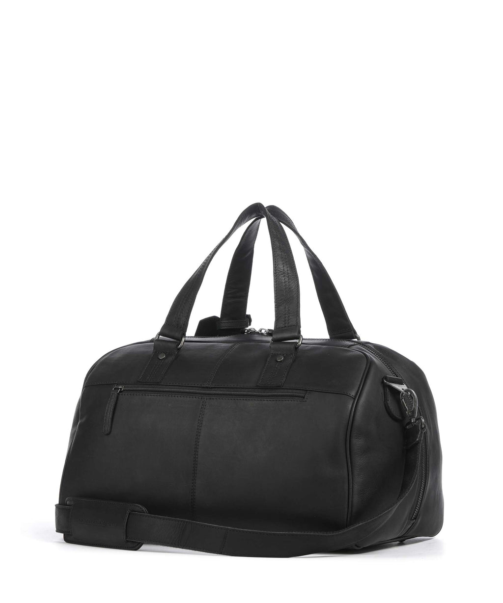 The Chesterfield Brand Wax Pull Up Cow Volenza Weekend bag black