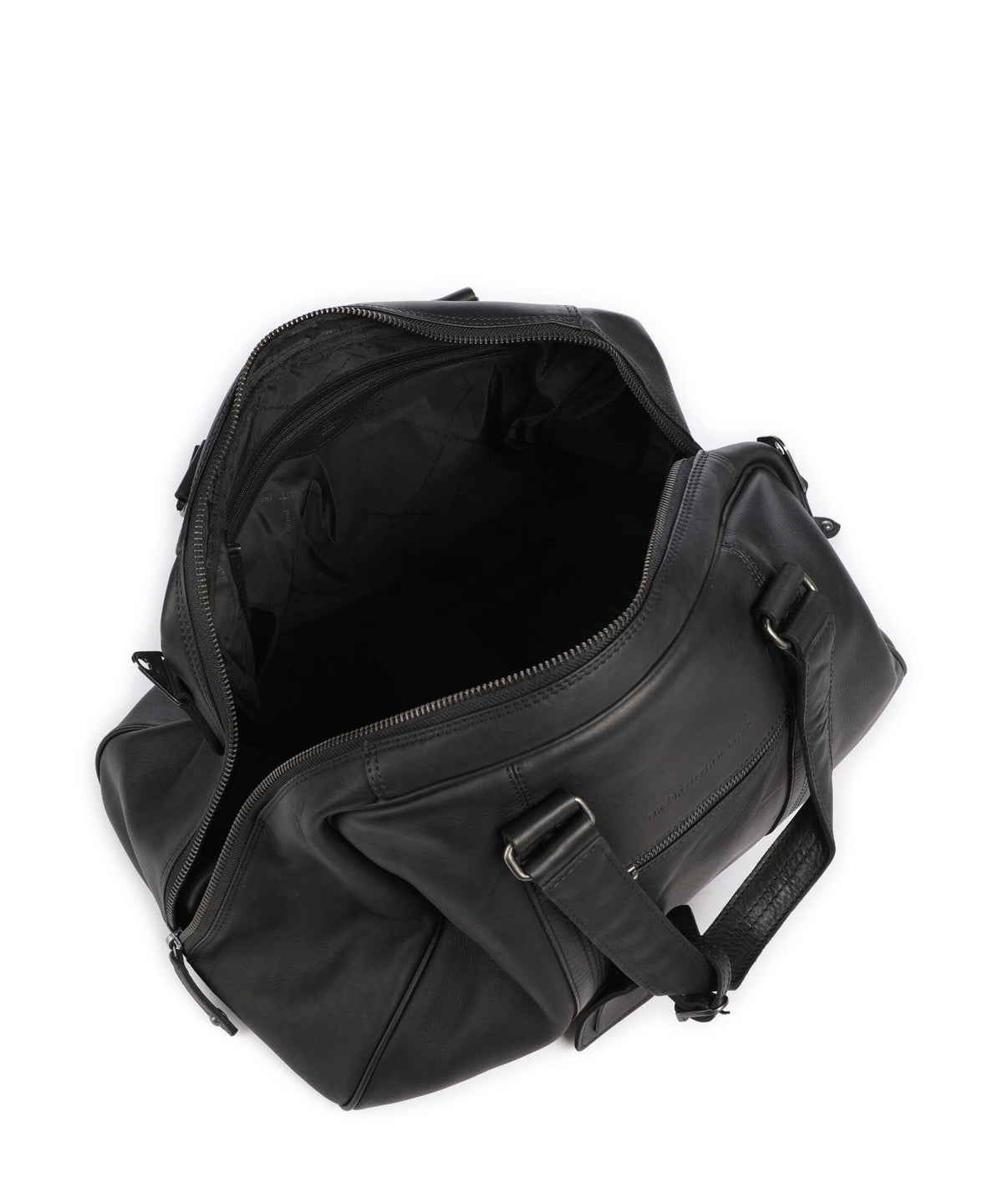 The Chesterfield Brand Wax Pull Up Cow Volenza Weekend bag black