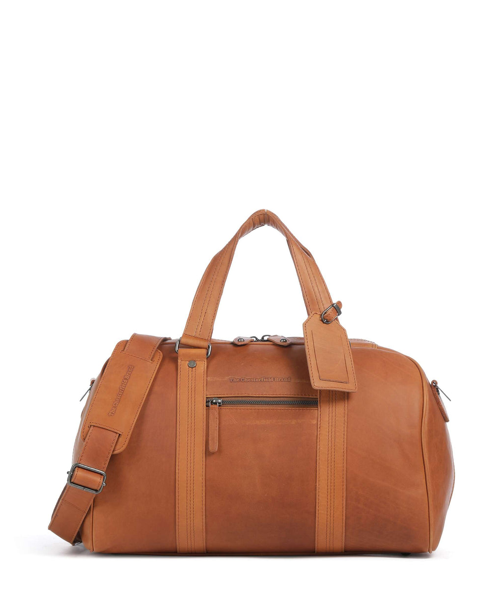 The Chesterfield Brand Wax Pull Up Cow Volenza Weekend bag cognac
