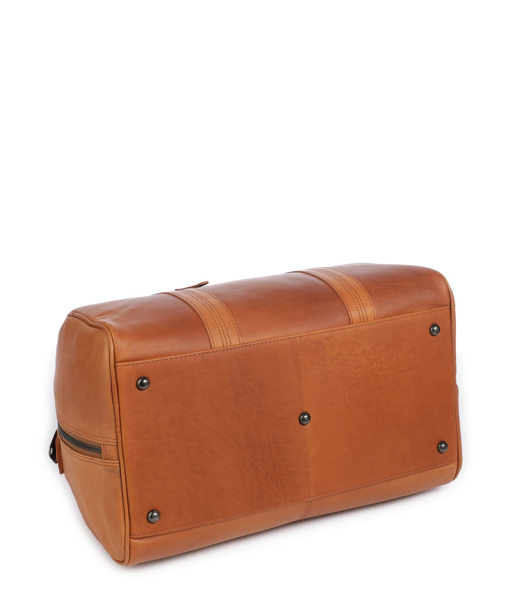 The Chesterfield Brand Wax Pull Up Cow Volenza Weekend bag cognac