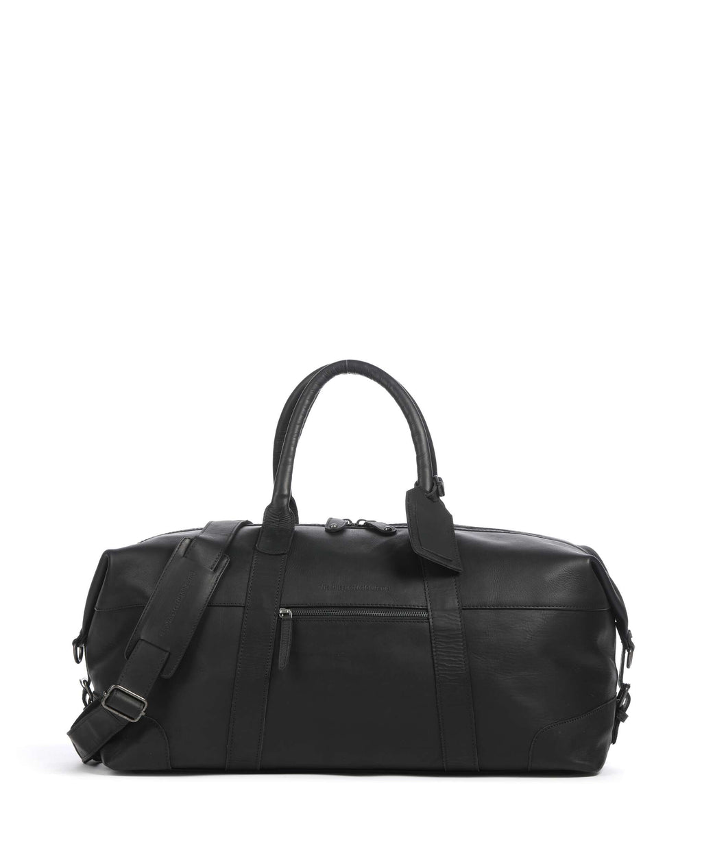 The Chesterfield Brand Wax Pull Up Cow Portsmouth 2 Weekend bag black