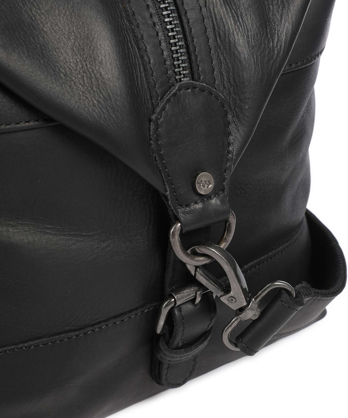 The Chesterfield Brand Wax Pull Up Cow Portsmouth 2 Weekend bag black